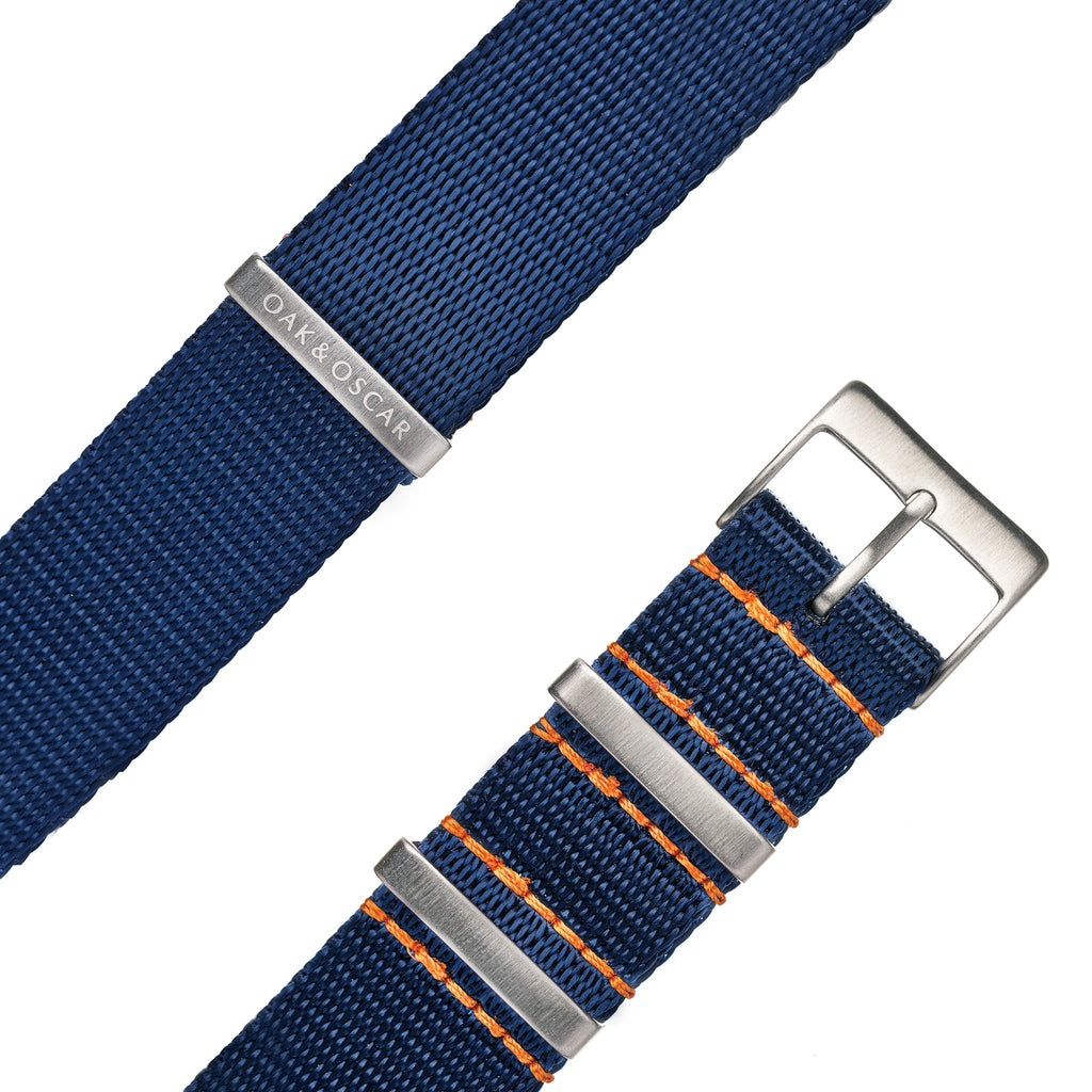Navy Blue Nylon Strap - 20mm - Oak & Oscar