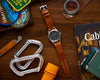 The Humboldt - Grey on Leather-Oak & Oscar